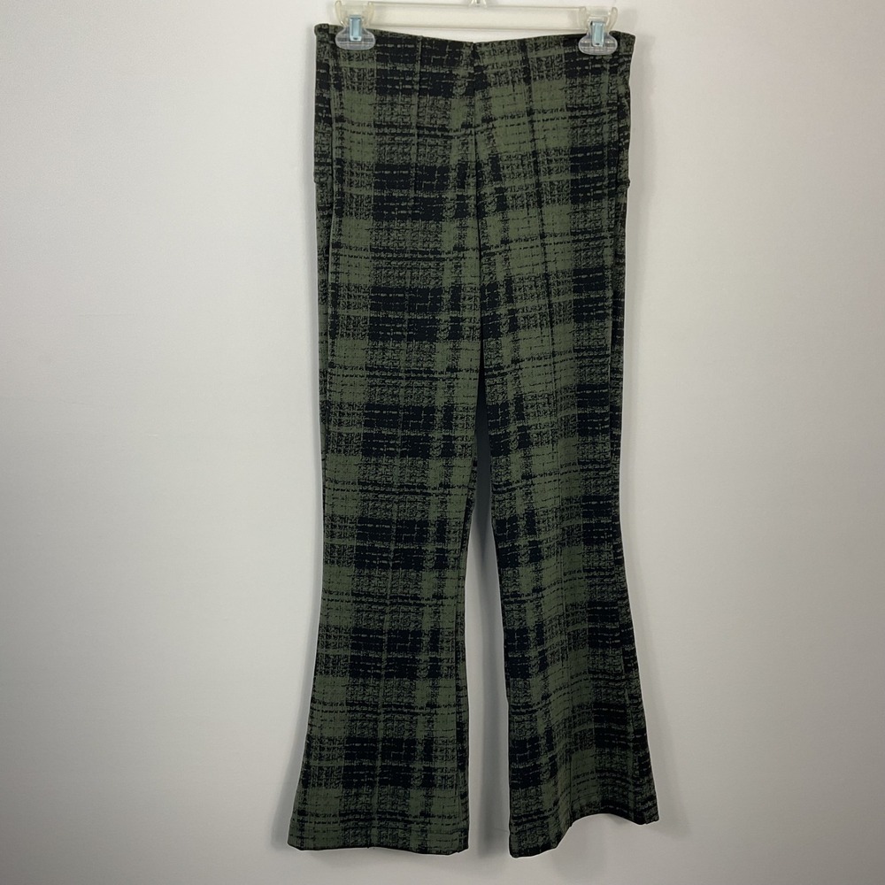 Ona By Yoon Chung Plaid Kick Flare Leggings Pants Small
